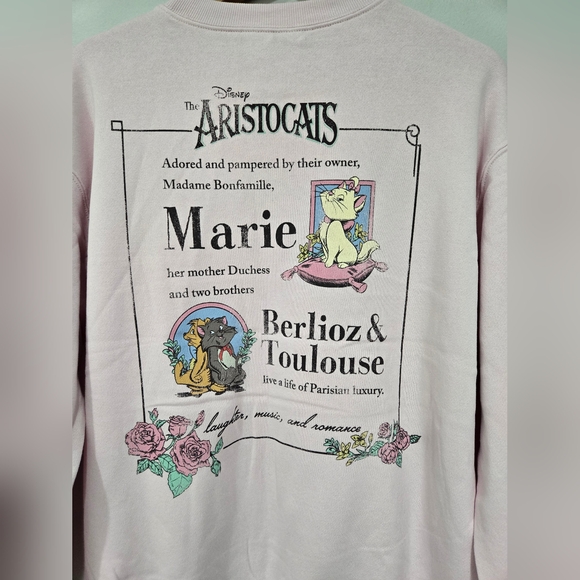 NWOT Disney The Aristocats pink sweatshirt soft - Picture 4 of 4
